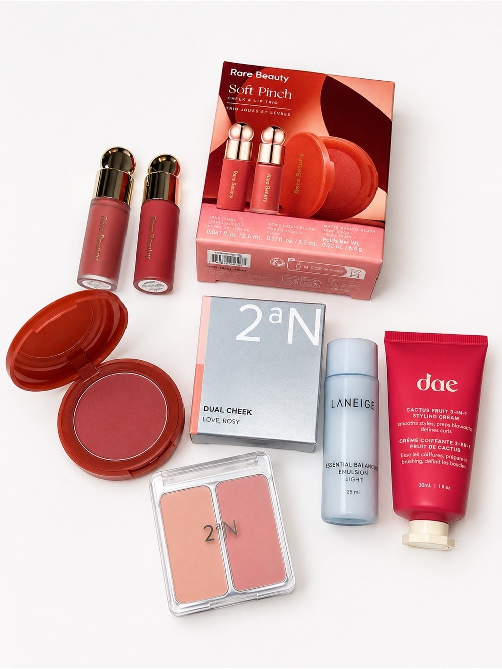 Rare Beauty 2aN Laneige dae Makeup Skincare Hair Beauty Bundle Blush Set